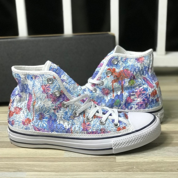NWT Converse 🔥 Ctas HI Spray Paint Blue HT WMNS - Picture 3 of 8